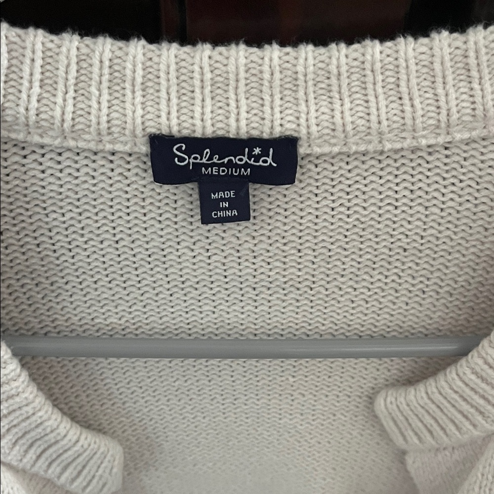 Splendid Cream Open-Front Cardigan - Picture 2 of 5